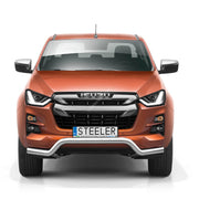 Isuzu D-Max low front protection bar polished stainless steel
